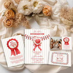Foto Sports Baseball Homerun Brautparty Dankeskarte