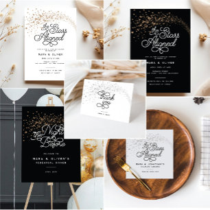 Shooting Stars Silver Brautparty oder Hochzeit Dankeskarte