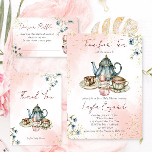 Ein Baby braut Tee Party Babydusche Einladung
