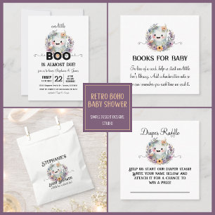 Niedliche Halloween Little Boo Baby Dusche Einladu Einladung