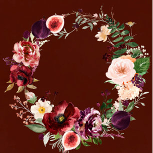 Burgundy Wildblumen Bridesmaids Luncheon Einladung