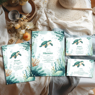 Babydusche Meeresschildkröte Wasserfarbenbücher fü Begleitkarte