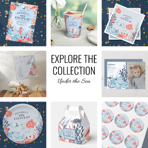 Kids Under The Sea Photo Birthday Party Invitation Einladung