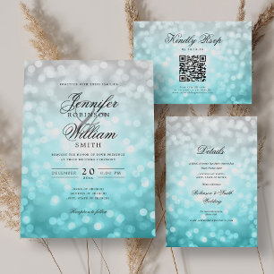 Elegantes Script Wedding Beach Bokeh Lights Save The Date