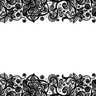 Schwarze Spitze auf weißem Hintergrund Einladung H