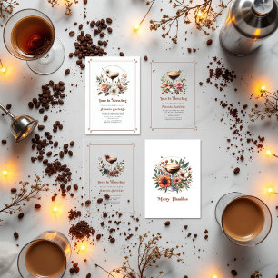 Mocha Mousse Espresso Martini Brautparty Foto Dankeskarte