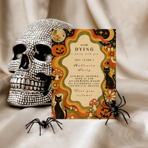 Elegante Groovy Retro-Halloween-Party Tasche