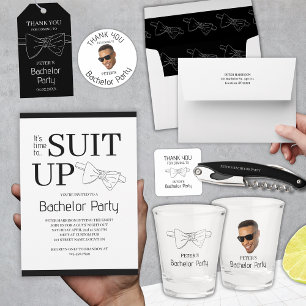 Zeit zum Anzug der Bachelor-Party für Männer Einladung