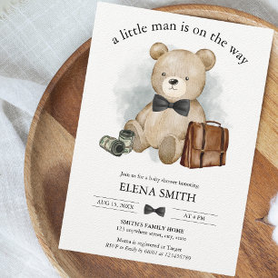 Little Man ist auf Way Baby Shower Books für Baby Begleitkarte