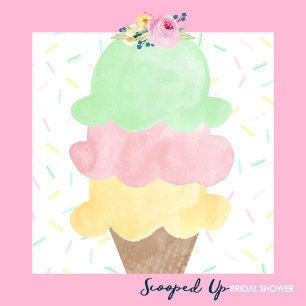 Sie wurde mit Eiscreme-Brautparty vergossen Alkoholflaschenetikett