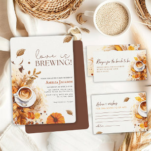 Boho Floral Coffee Liebe Brewing Brautparty Runder Aufkleber