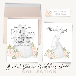 Aquarellfarbene Rose Braut Hochzeitskleid Blütenbl Magnet