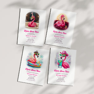 Heiße Pink Club Lustiger Rosa Flamingo Junggeselli Einladung