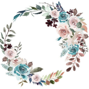 Chic Pink und Aquamarine Aquarellmärchen Hochzeit Einladung