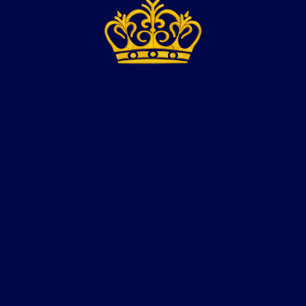 Blue and Gold Damask Royal Wedding Einladung