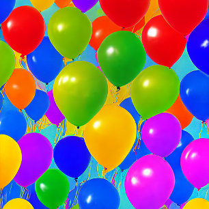 Geburtstagsplatte mit Ballondesign Pappteller