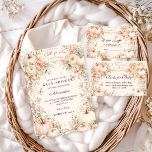 Blush-Kürbis-Baby-Party Einladung