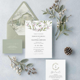 Formal Hochzeit Einladungen Botanische Vegetation