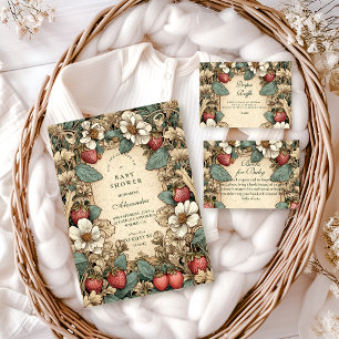 Whimsical Strawberry Forest Windel-Raffle Begleitkarte