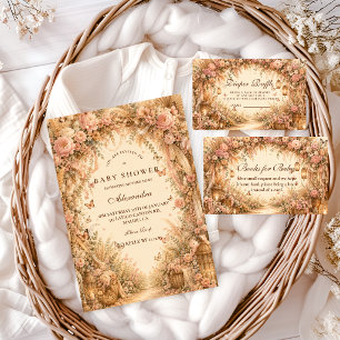 Whimsische Schmetterlings-Boho-Windel-Raffle Begleitkarte