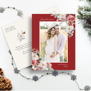 Weihnachts-Foto auf einer Karte