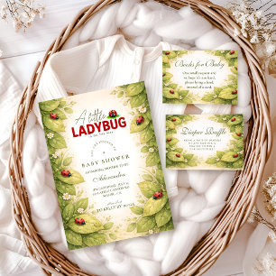 Süße Marienkäfer-Frühlings-Baby-Party Einladung