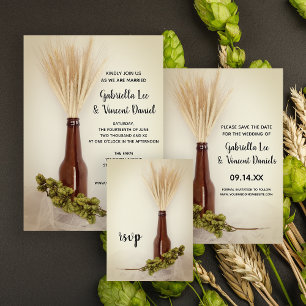 Wheat and Hops Brewerry Wedding RSVP
