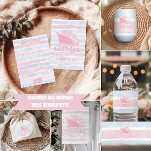 Rosa letzte Segel vor dem Schleier Bachelorette Tasche