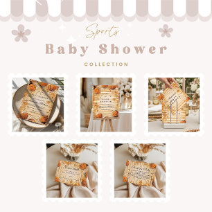 Retro-Babyshower für Basketball Einladung