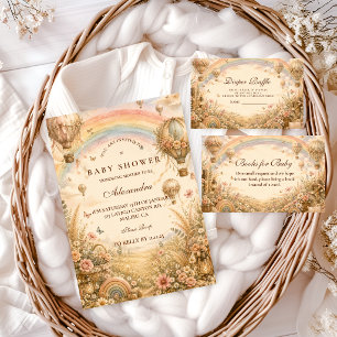 Elegante Regenbogen-Boho-Baby-Party Serviette
