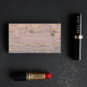 Moderne Marmorgoldfolie Edelstein Innenarchitektin Empfehlungskarte