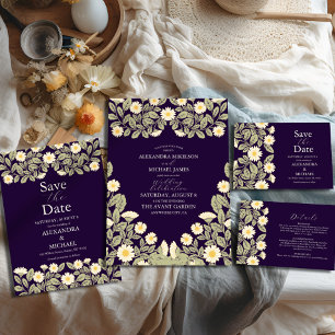 Daisy Art Nouveau Wedding Einladung