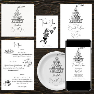 Minimalistisch Save the Date handgezeichneter Cham Rechteckiger Pappuntersetzer