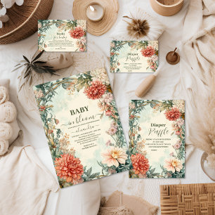 Baby in Bloom-Floral-Wildblume Pappteller