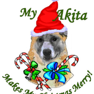 Akita-Weihnachtsgeschenke Feiertagskarte