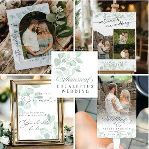 Eukalyptus Greenery Wedding Foto Save the Date Einladung