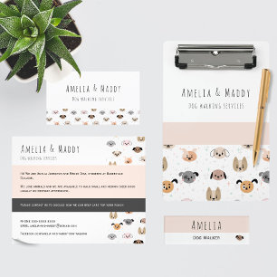 Hundewandergeschäft - Flyer junger Unternehmer