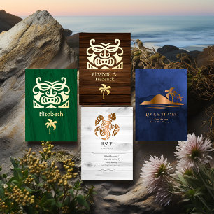 Rustikale Tropenmystische Hochzeit Dankeskarte