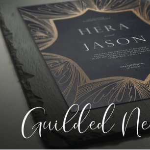 Holzkohle und Imitate, vergoldet Jugendstil einlad Einladung