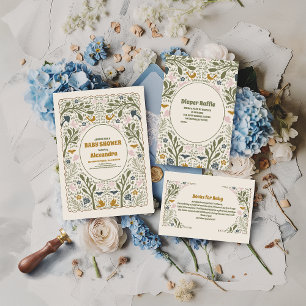 Rustikales Grünwaldbuch für Baby Begleitkarte