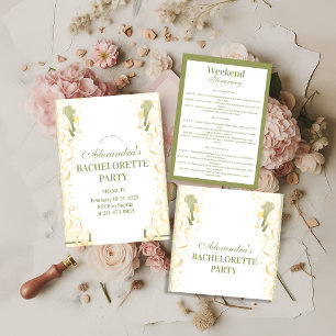 Preppy Courtside Pickleball Junggesellinnenabschie Runder Aufkleber