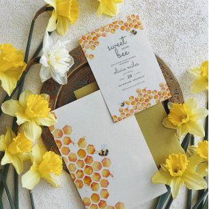 Sweet as Can Bee Budget Baby Dusche Einladung