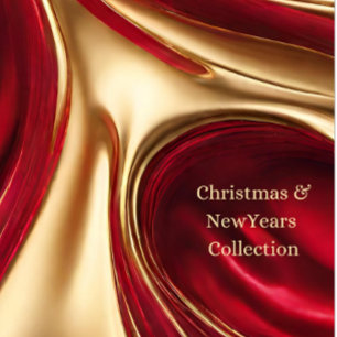 Weihnachts-Party-Elegant Ruby Red and Gold- Einladung