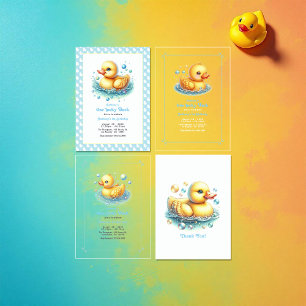 One Lucky Duck First Birthday Party Acryleinladungen