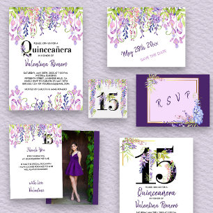 Wisteria Lila Lavendel RSVP Karte