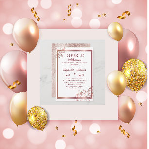 Bronze Erwachsene Doppelschwanz Geburtstag Dankeskarte