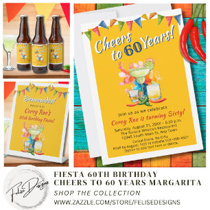 Fiesta "Gracias" 60. Geburtstag Dankeschön individ Runder Aufkleber