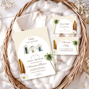 Baby an Board Beach Baby Duschnote für Baby Begleitkarte