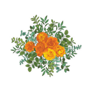 Extra-Informationskarte für Orange Peony & Rose Einladung