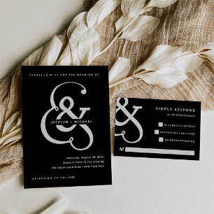 Whimsischer Ampersand   Sage Green Wedding Einladung